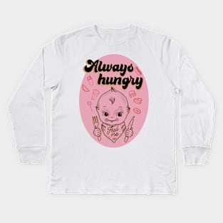 Hungry cutie Kids Long Sleeve T-Shirt